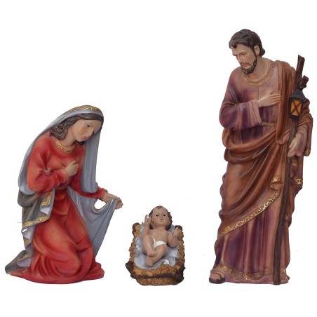 Set 11 statue con Natività 40 cm in resina angelo, resina