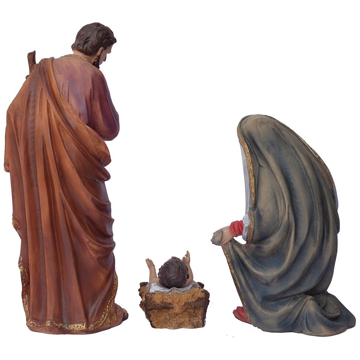 Natale Presepe natività composto da 47 statue in resina decorata alte fino a 11 cm 