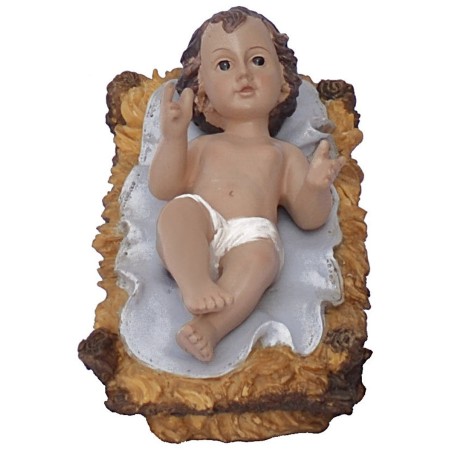 Conjunto de 11 estatuas con Natividad de 40 cm en resina ángel, resina