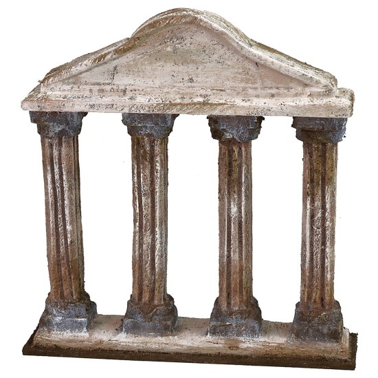 Colonnade with rounded triangular pediment 13X4x13.5 cm h