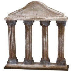 Colonnade with rounded triangular pediment 25x6x25.5 cm h 2