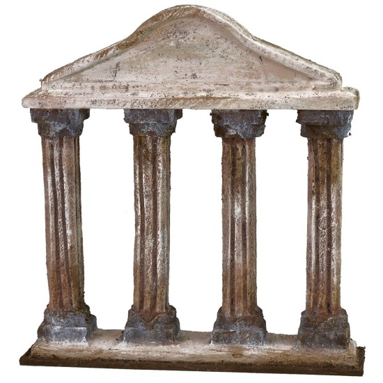 Colonnade with rounded triangular pediment 25x6x25.5 cm h