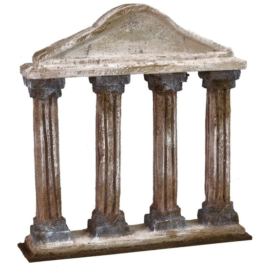 Colonnade with rounded triangular pediment 25x6x25.5 cm h
