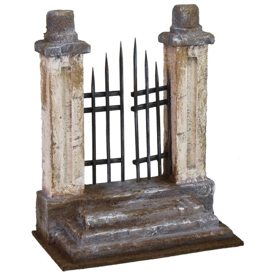 Puerta con escalera de 10,5X6X13,5 cm de altura, escalera.