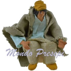 Hombre sentado serie 11-12 cm articulado figuras de terracota belén 2