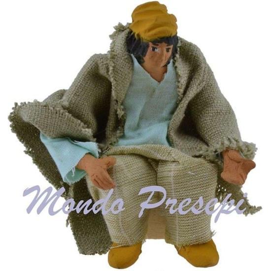 Hombre sentado serie 11-12 cm articulado figuras de terracota belén