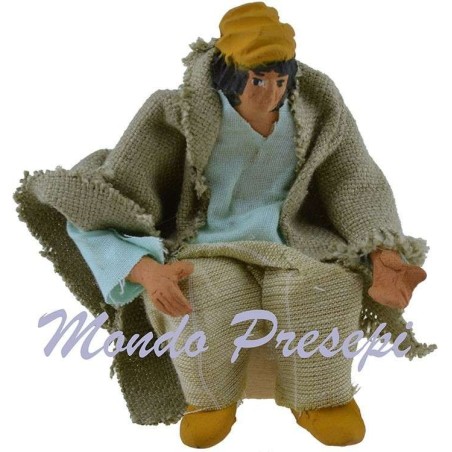 Uomo seduto serie 11-12 cm snodato statue terracotta presepe