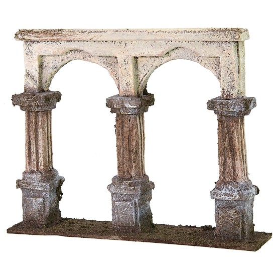 Facciata con colonne cm 17X3,5X13,5 h altezza, statue