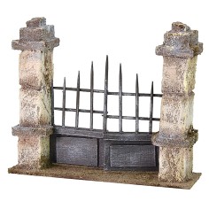 Cancello con colonne cm 15X4X12,5 h cancello, colonne, altezza 2