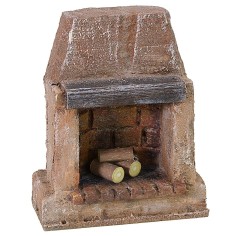 Camino con leña para quemar de 10X4X12,5 cm de altura recomendado, estatuas. 2