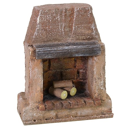 Camino con legna da ardere cm 10X4X12,5 h consigliato, statue