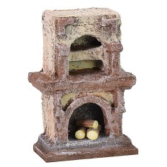 Chimenea de varios niveles cm 6X3X9 h altura, poliestireno, estatuas 2