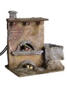 Forno effetto fuoco per Presepe cm 12x10x15 h legno, statue