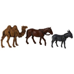 Landi Moranduzzo 6 cm series horse, donkey and camel set 2