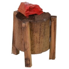 Bloque de carnicero de madera con carne h. 2