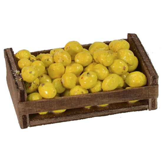 Cassetta in legno con limoni cm 6,3x3,7x2,5 h