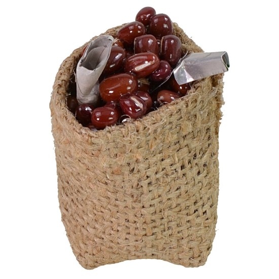 Sacco in juta con fagioli ø cm 4x6 h