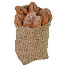 Sacco in juta con pane cm 6 h