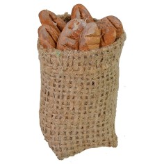Sacco in juta con pane cm 6 h 2