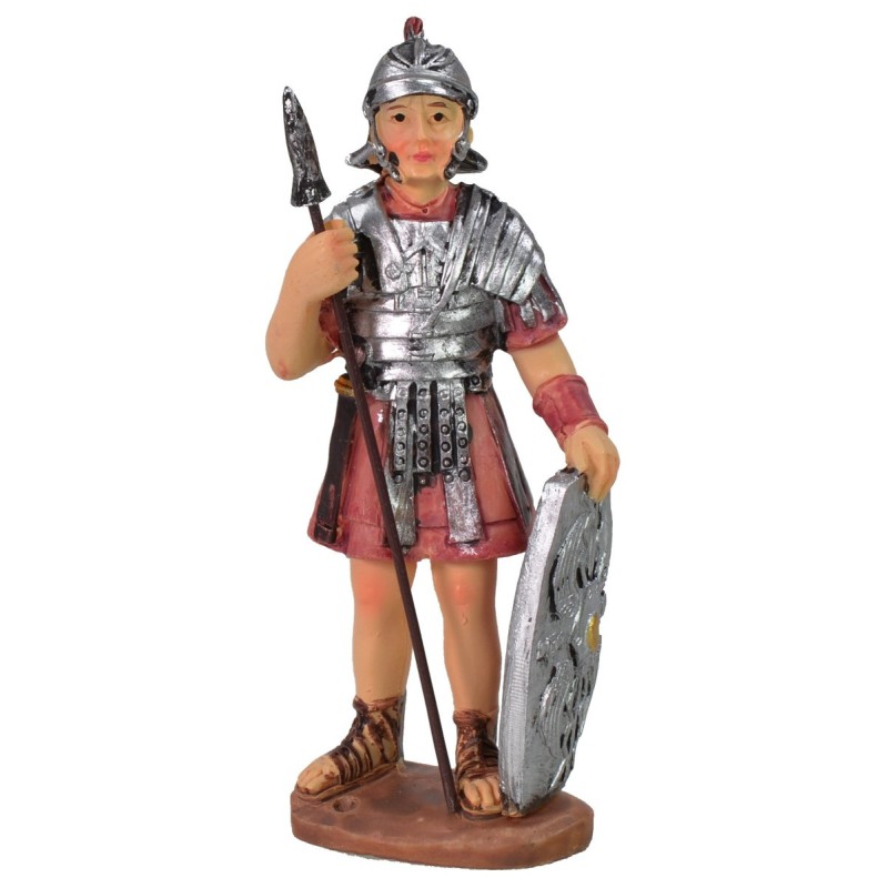 Soldato Romano con lancia e scudo cm 9 in resina Mondo Presepi