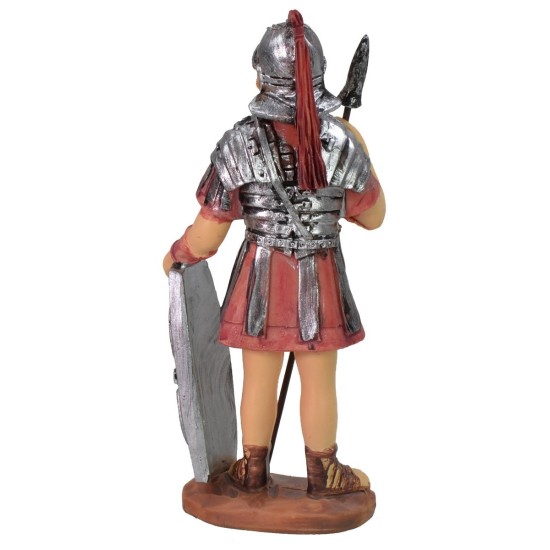 Soldato Romano con lancia e scudo cm 9 in resina