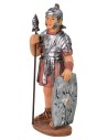 Roman soldier with spear and shield cm 9 in resin