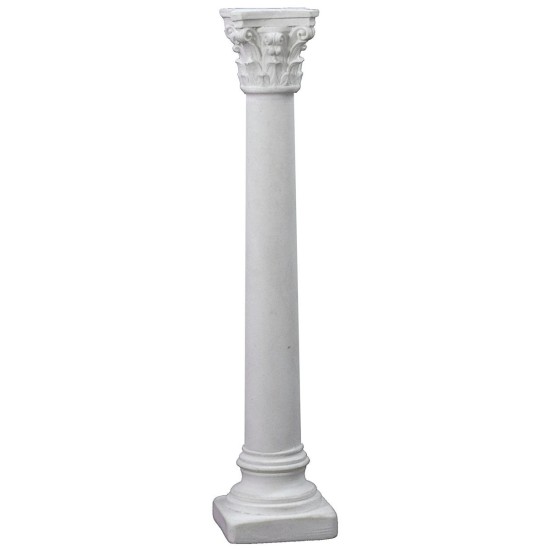 Colonna liscia con capitello corinzio cm 15 h