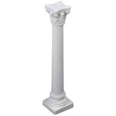 Colonna liscia con capitello corinzio cm 15 h