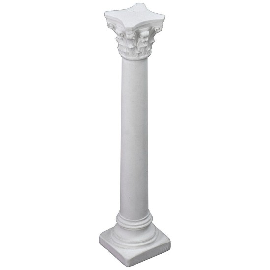 Colonna liscia con capitello corinzio cm 15 h