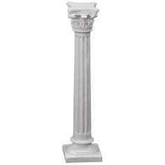 Columna estriada con capitel corintio de 10 cm de altura del capitel.