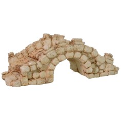 Puente con escalera de 16,5x6,5x6 cm de altura, puente, arco, estatuas.