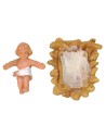 Gesù Bambino con culla cm 2x2,7 in pvc