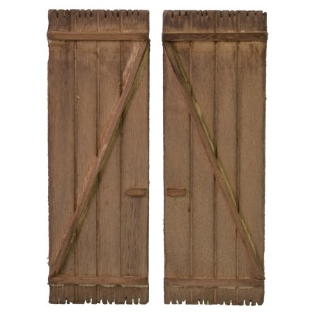 Porta a doppio battente in legno cm 7,6x11,3 h accessori per