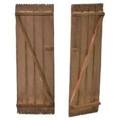 Porta a doppio battente in legno cm 7,6x11,3 h legno, porta 2