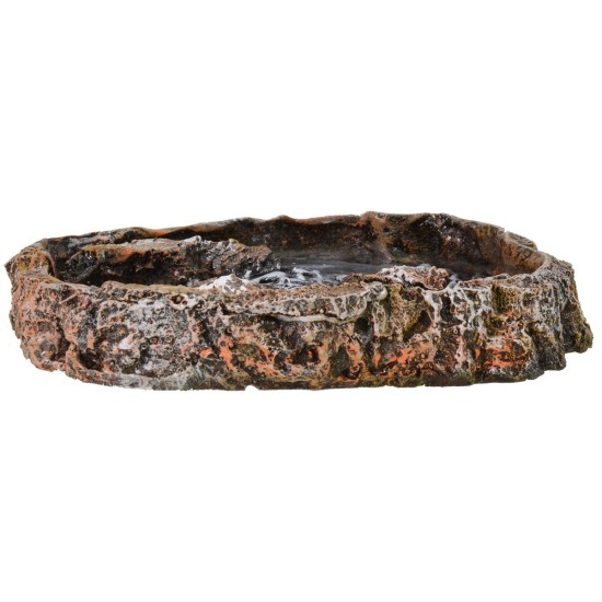 Estanque de resina de 16x13x2,5 cm de altura, resina, agua, profundidad.