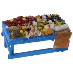 Banco azzurro con pesce cm 15x7,5x7,8 h 2