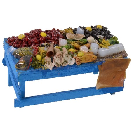 Banco azzurro con pesce cm 15x7,5x7,8 h