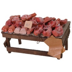 Banco con carne e salumi cm 15x8x8 h