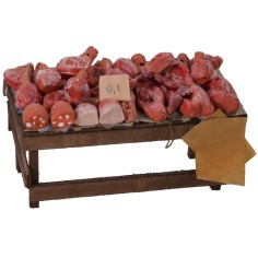 Banco con carne e salumi cm 15x8x8 h 2
