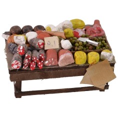 Banco con formaggi e salumi cm 12x7x6 h 2