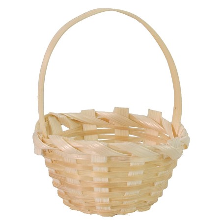 Cesta con asa de mimbre ø 4 cm asa, cesta, altura