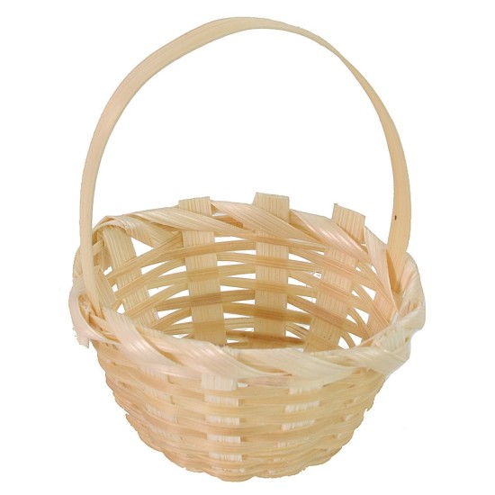 Cesta con asa de mimbre ø 4 cm asa, cesta, altura