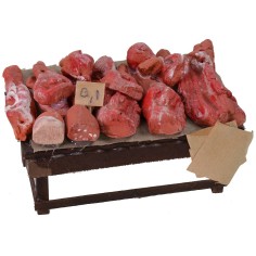 Banco con carne e salumi cm 12x7x6 h 2