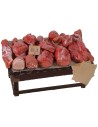Banco con carne e salumi cm 12x7x6 h banco, altezza
