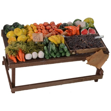 Banco de frutas y verduras cm 20x11x11 h banco, altura.