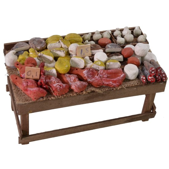 Banco con carne e formaggi cm 20x11x11 h