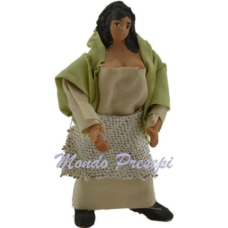 Donna in piedi cm 12 snodata statue terracotta presepe