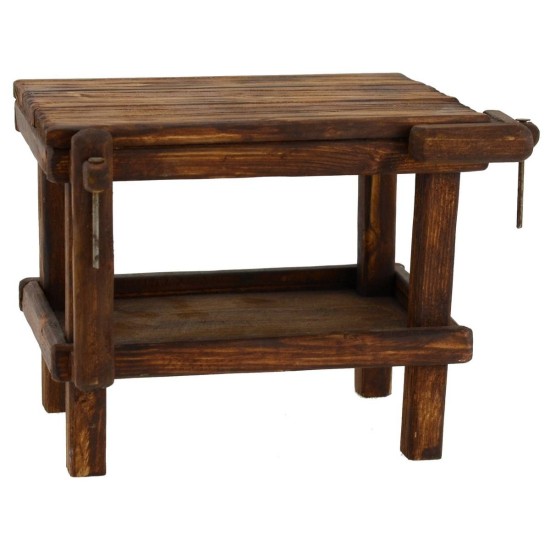 Table with wooden vices cm 16x9x11 h. for 20 cm statues