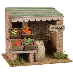 Quiosco de verduras de 15x13x13 cm de altura, verduras, estatuas. 2