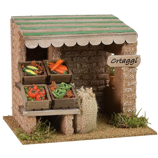 Chiosco ortaggi cm 15x13x13 h altezza, ortaggi, statue